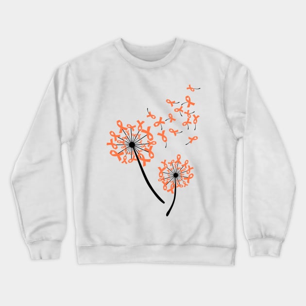 World Multiple Sclerosis Awareness Dandelion Awesome Crewneck Sweatshirt by Terryeare